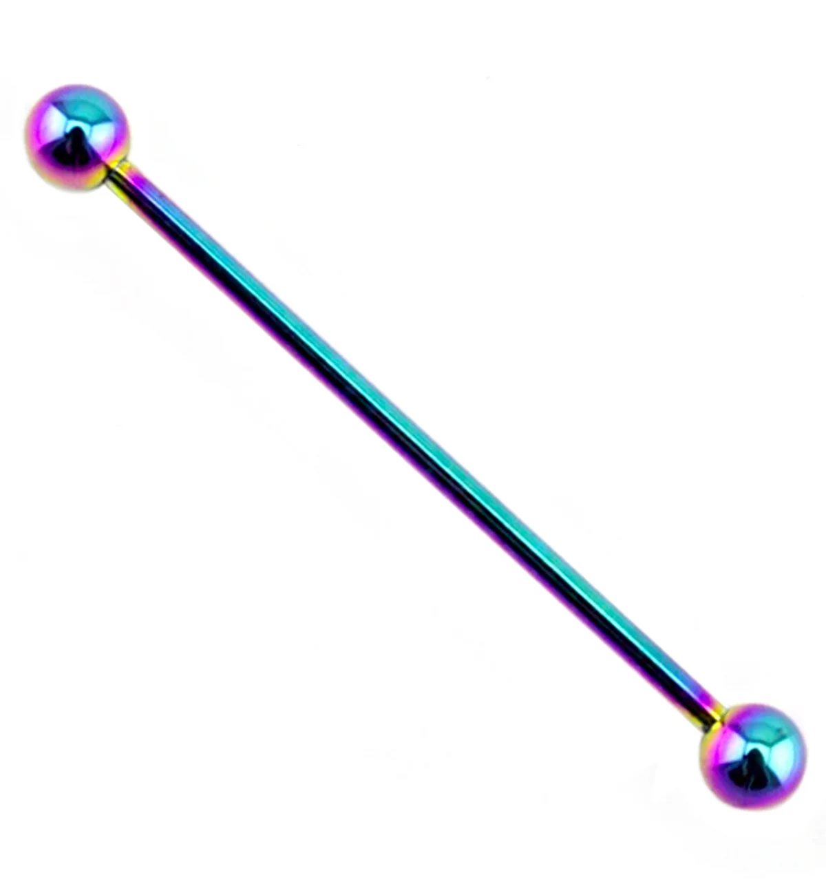 RAINBOW PVD STAINLESS STEEL INDUSTRIAL BARBELL