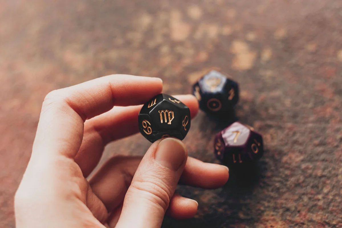 Beautiful astrological cube with the sign of Virgo